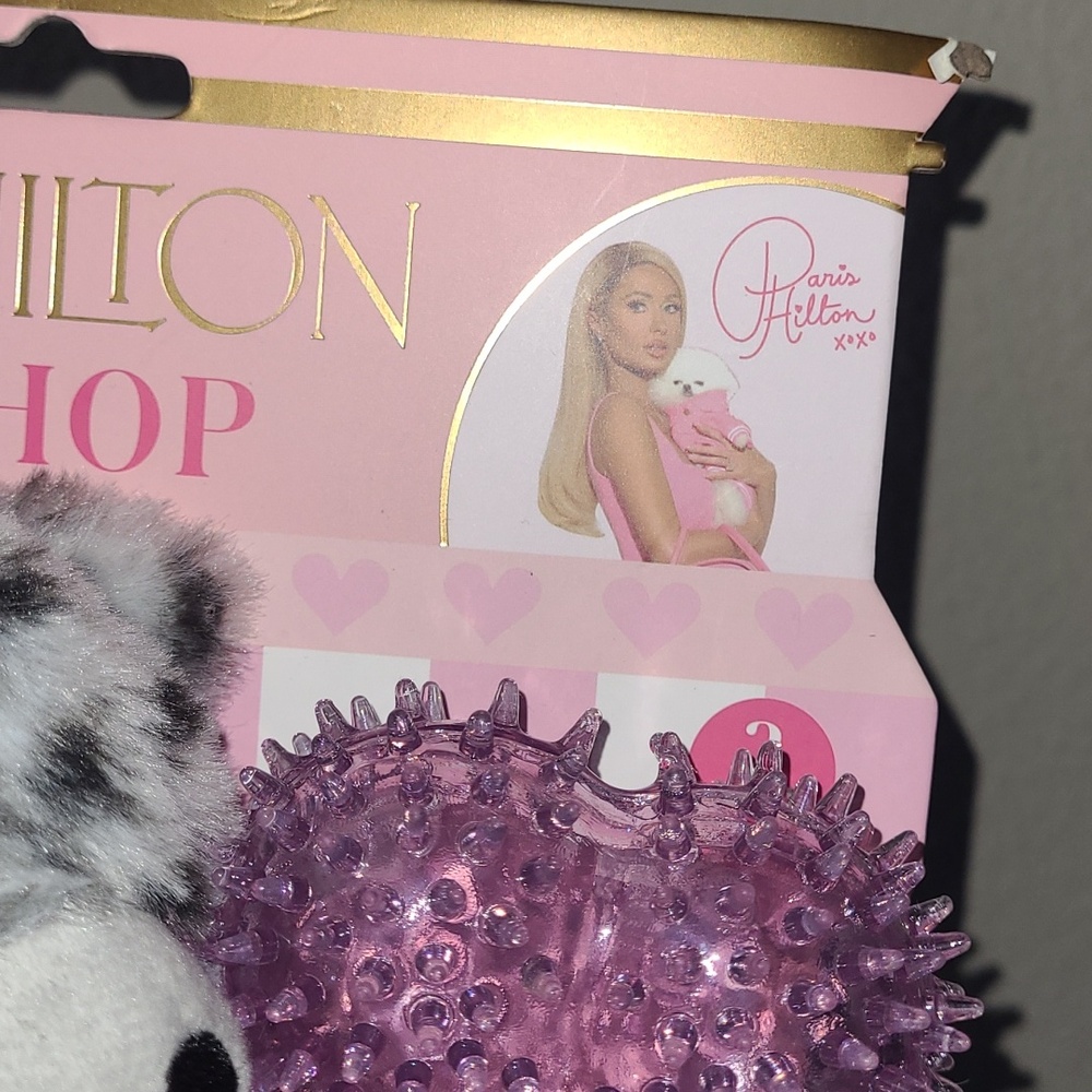 PARIS HILTON Plush Zebra Toy with Purple Bone - Picture 7 of 9